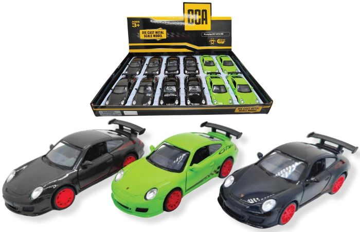 TOP CARS – CCA – Porsche 911 GT3 RS – Modellino cm12 c/porte apribili – c/pull-back and go In espo da 12pz (40x27cm) 3ass…x12…x48